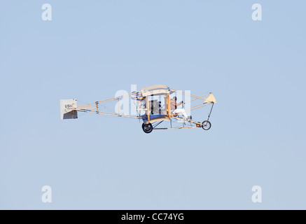 Replica of a 1911 Ely-Curtiss Pusher Model D Biplane Stock Photo
