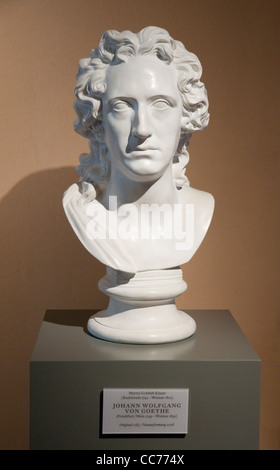 Bust of Johann Wolfgang von Goethe in the Schillerhaus museum,  Rudolstadt, Thuringia, Germany, Europe Stock Photo