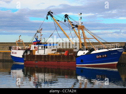 fishing boat in fraserburgh harbour Stock Photo