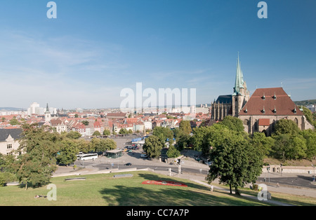 View from Petersberg, Erfurt, Thuringia, Germany, Europe Stock Photo
