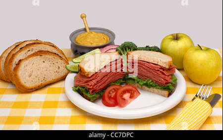 Lunch Table Setting Stock Photo
