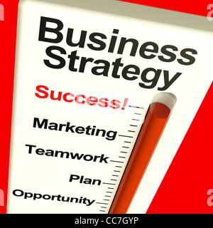 Business Strategy Success Showing Vision And High Motivation Stock Photo