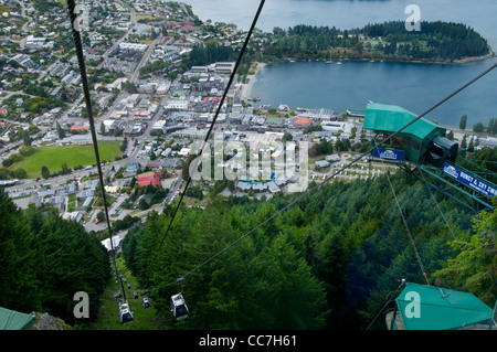 Queenstown and the gondola ride to Bob's Peak New Zealand Stock Photo