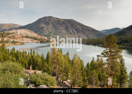 tioga lake at tioga pass in yosemite national park, california, usa Stock Photo