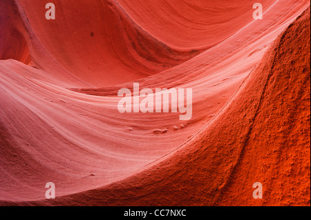 Wave patterns in lower Antelope slot canyon, Page, Arizona, USA Stock Photo