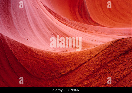 Wave patterns in lower Antelope slot canyon, Page, Arizona, USA Stock Photo