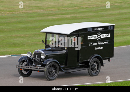 1929 Ford Model A ambulance at the 2011 Goodwood Revival meeting, Sussex, UK. Stock Photo