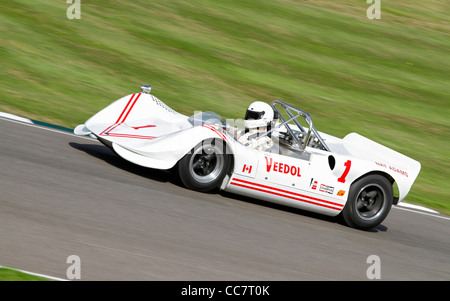 1966 Chinook-Chevrolet Mk2 with driver Jay Esterer during the Whitsun Trophy race at the 2011 Goodwood Revival, Sussex, UK. Stock Photo