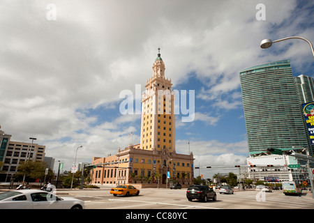 Landmark Freedom Tower, Biscayne Boulevard, Downtown Miami, Florida, USA Stock Photo