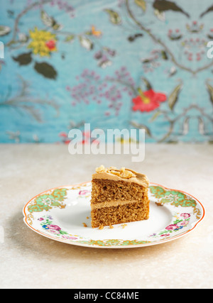 coffee and walnut cake Stock Photo