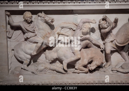 Alexander Sarcophagus - Istanbul Archeology Museum Stock Photo