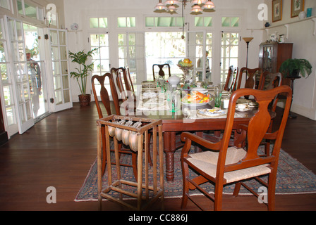 Edison and Ford Winter Estates - Thomas Edison's breakfast room Stock Photo