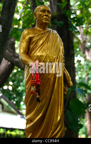 Monk statue in Wat Phra Umong Therada Jan. Chiang Mai, Thailand. Stock Photo