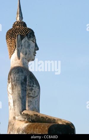 Seated Buddha inside the Sukhothai Historical Park, Thailand. Stock Photo