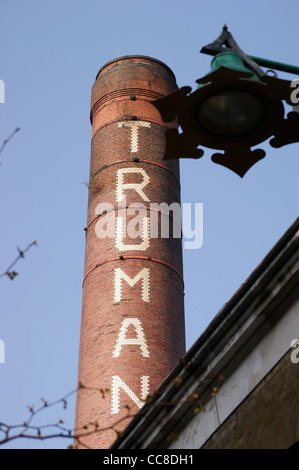 Victorian chimney of the former Trumans brewery, Brick Lane, Tower Hamlets, East End of London Stock Photo