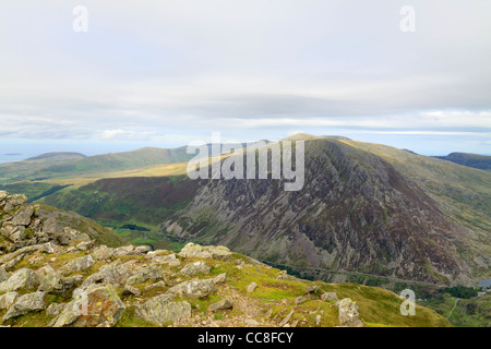 Pen Y Ole Wen in the Ogwen Valley, Snowdonia Stock Photo