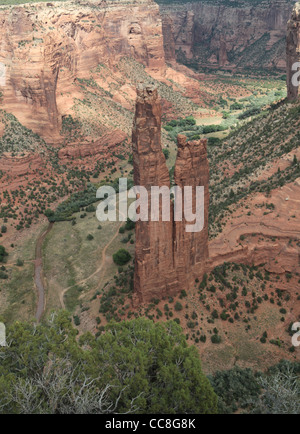 Spider Rock in Canyon de Chelly  Arizona USA Stock Photo