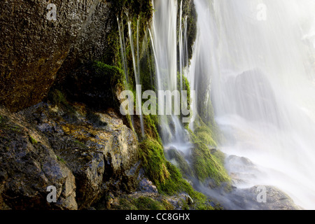 Waterfall close-up for wallpaper or backgrounds Stock Photo