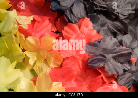 abstract background with artificial flowers Stock Photo
