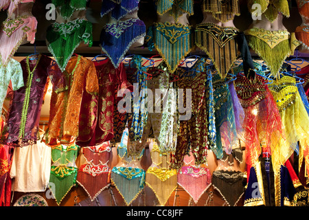 Traditional belly dancing costumes in Spice Bazaar Istanbul Turkey November 2011 Stock Photo