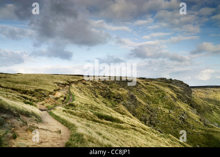 Pennine Way,Kinder Plateau, Peak District NP, derbyshire,england,uk Stock Photo