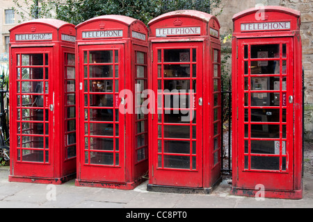 Classic British Telephone Boxes Stock Photo