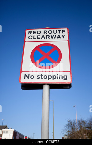 Traffic no stopping sign, England, UK Stock Photo