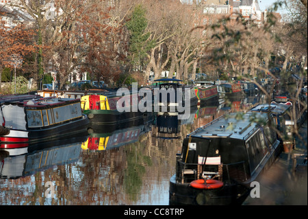 Narrow boats in Little Venice Stock Photo