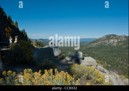 South Lake Tahoe viewed from US Hwy 50. California, USA Stock Photo