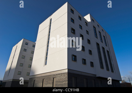 The new Travelodge hotel built on the site of the former Boddington's Brewery in Manchester. Construction completed in 2012. Stock Photo