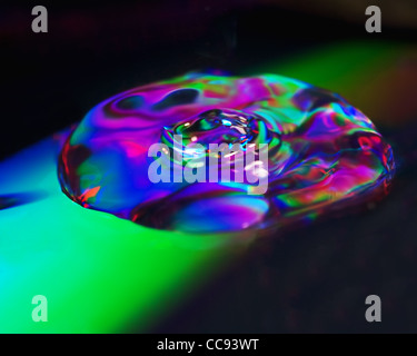 water splash on CD Stock Photo