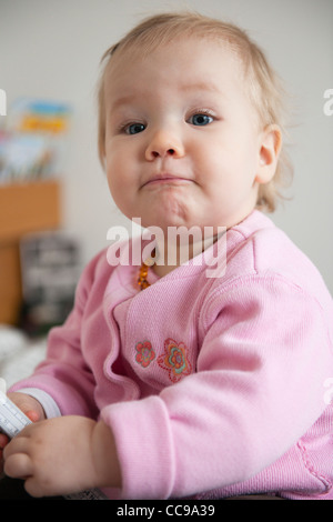 Portrait of Baby Girl Stock Photo