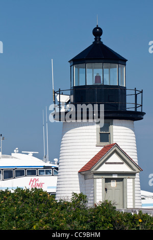 Brant Point Lighthouse Nantucket Island Massachusetts New England USA Stock Photo
