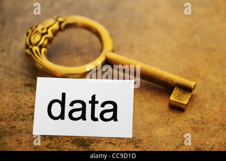 data old key grunge background concept Stock Photo