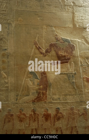 Egypt. Saqqara. Mastaba of Ti. 5th Dynasty. Relief. Stock Photo