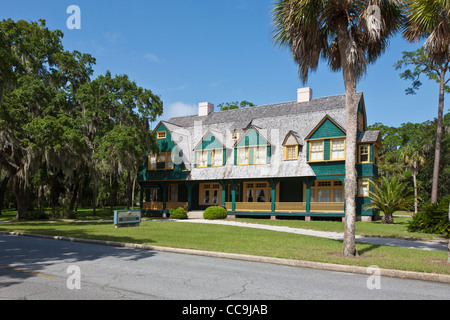 Moss Cottage historic structure originally built by William and Savannah Struthers at Jekyll Island, Georgia. Stock Photo