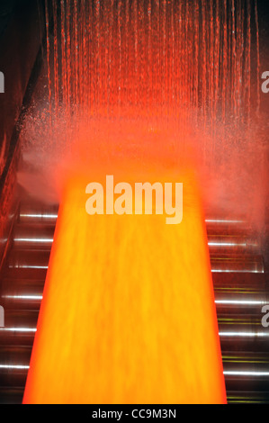 cooling hot steel plate Stock Photo