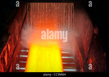 cooling hot steel plate Stock Photo