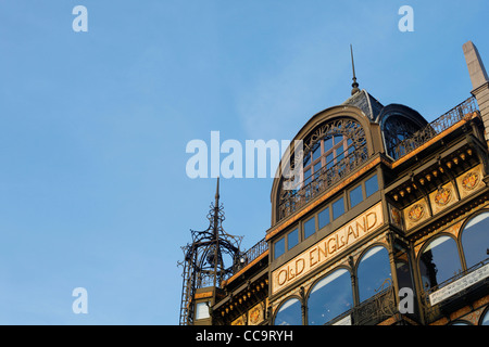 Façade of the musical instruments museum in Brussels, showing art nouveau decoration Stock Photo