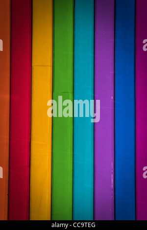 Background picture made of colored wood boards Stock Photo