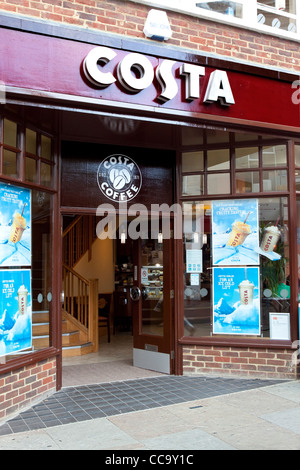 Costa Coffee Outlet shop in Canterbury UK