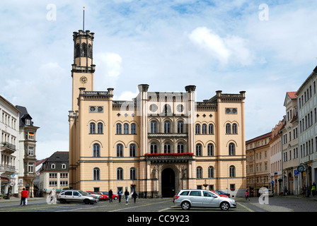 City hall of the east Saxon city Zittau in the style of the Italian renaissance. Stock Photo