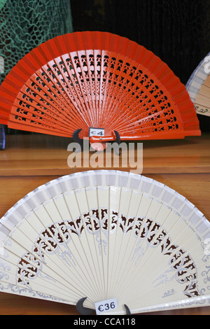 Traditional Spanish fans, Madrid, Spain Stock Photo