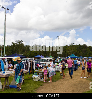 Country produce market at Yandina, Sunshine Coast, Queensland, Australia Stock Photo