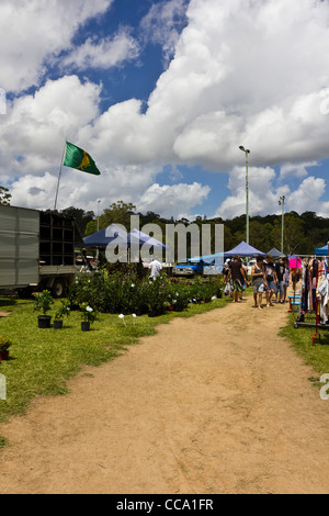 Country produce market at Yandina, Sunshine Coast, Queensland, Australia Stock Photo