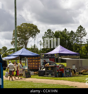 Country produce market at Yandina, Sunshine Coast, Queensland, Australia Stock Photo