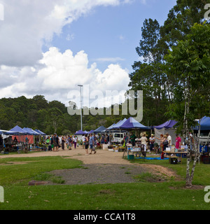 Country produce market at Yandina, Sunshine Coast, Queensland, Australia Stock Photo