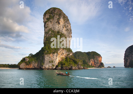 Limestone Rock Formations at Ao Phra Nang Andaman sea Thailand Stock Photo