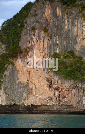 Limestone Rock Formations at Ao Phra Nang Andaman sea Thailand Stock Photo