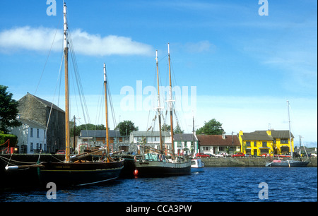 The small Irish port of Kinvara in the south of County Galway. Stock Photo